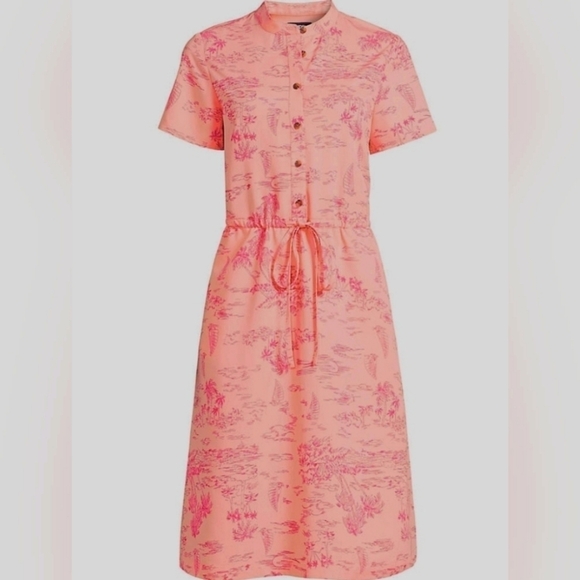 LANDS END SIZE XS 2 4 PEACH PINK DRESS VACATION BEACH ISLAND GUC - Picture 1 of 15